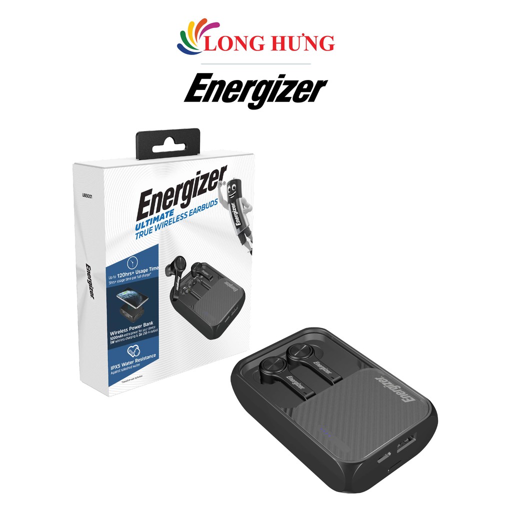 [Mã 2404EL10K giảm 10K đơn 20K] Tai nghe Bluetooth True Wireless kiêm sạc không dây Energizer UB5001 - Hàng chính hãng