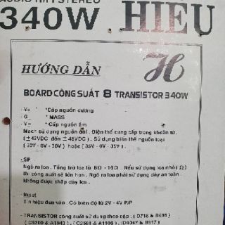 Bo công suất 8 sò 2 vế 340w Hiếu