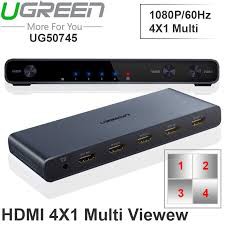 Bộ Ghép 4 Thiết Bị HDMI Dùng Chung 1 Màn Hình Ugreen 50745- 4 khung hình/1 tivi, có Remoste