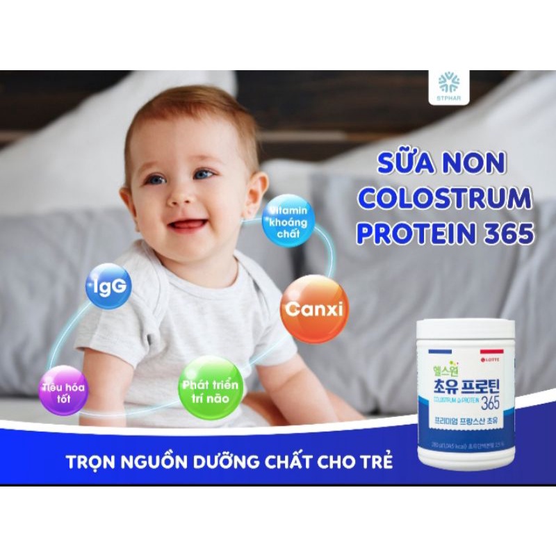 Sữa non Colostrum Protein 365 LOTTE Hàn Quốc. Dùng mọi đối tượng. Thương hiệu thuộc top 10 thế giới, HSD 2 năm