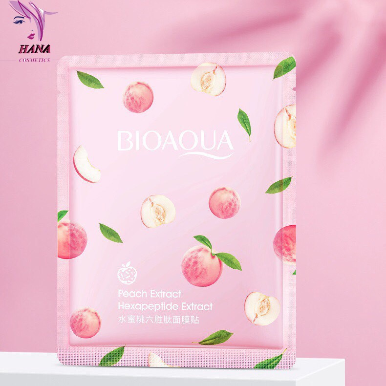 Mặt Nạ Dưỡng Ẩm💕𝑭𝒓𝒆𝒆𝒔𝒉𝒊𝒑💕Mặt Nạ Bioaqua Eruynbeautskin Chiết Xuất Trái Đào Tươi Giúp Dưỡng Ẩm Làm Trắng Da