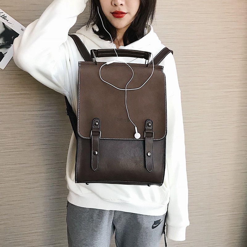 BALO NỮ DA PU -ULZZANG- ĐI HỌC PHONG CÁCH VINTAGE-HỌC SINH BL07