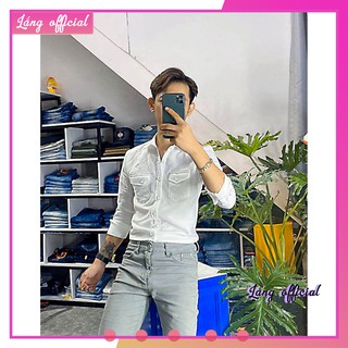 Áo sơ mi denim nam cao cấp