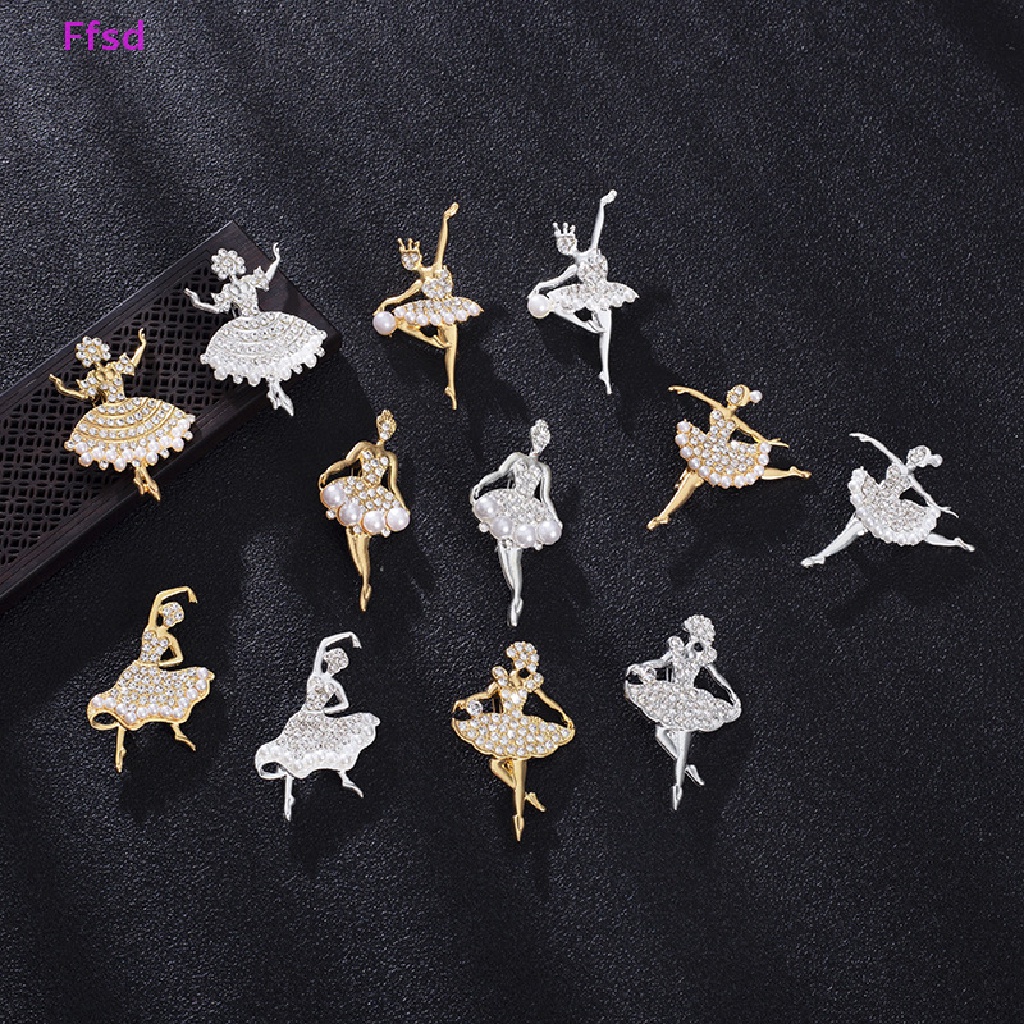 Ghim Cài Áo Hình Vũ Công Ba Lê Đính Đá Pha Lê Thời Trang Cho Nữ