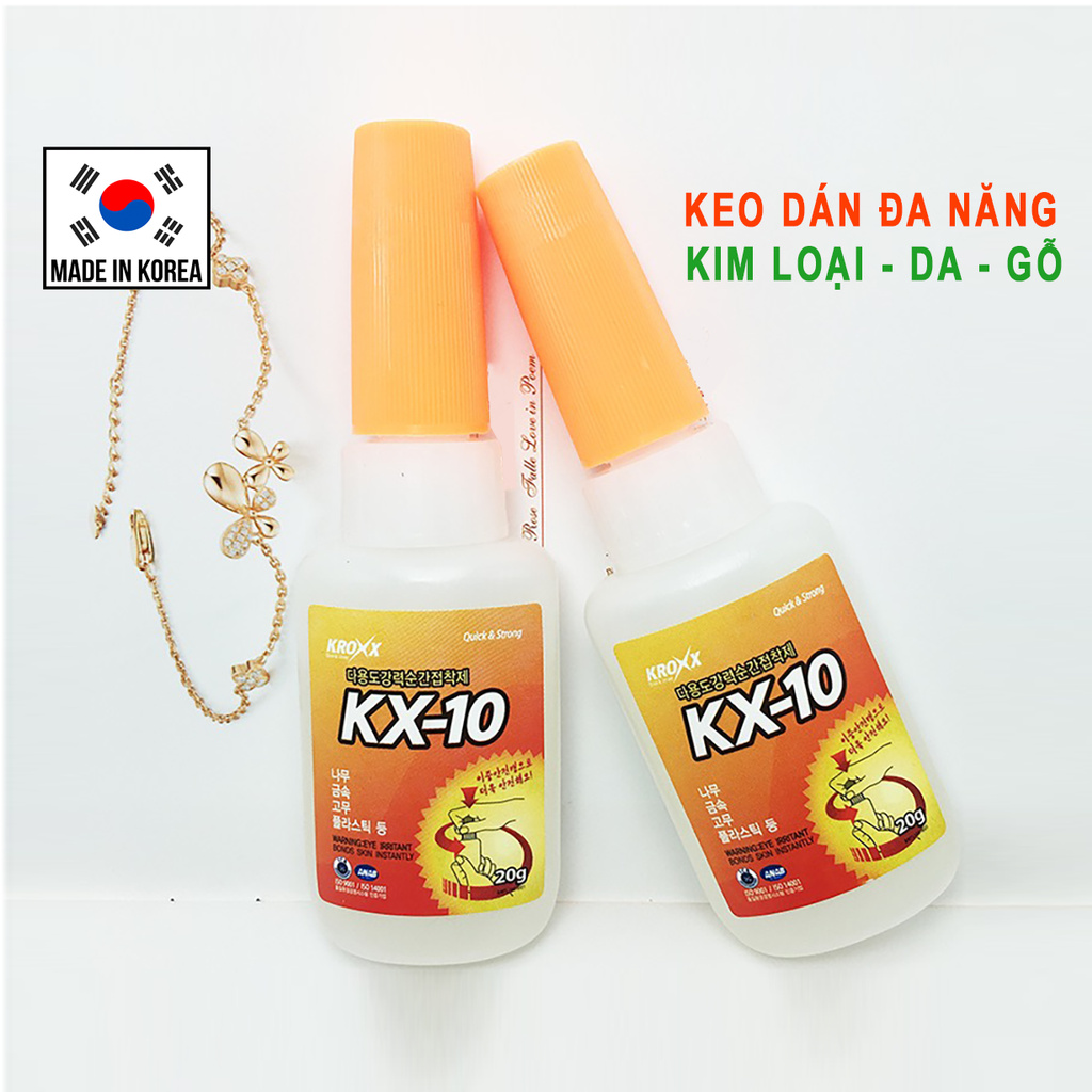 Keo Dán Siêu Dính KX-10, Keo Đa Năng Dán Tất Cả Vật Liệu Bằng Gỗ, Thủy Tinh, Dán Nhựa An Toàn Với Da Tay