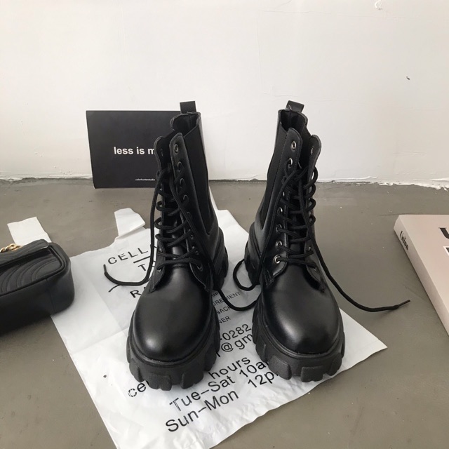 (Sẵn )Boot đen cao cổ đế cao uzzlang siêu xịn🔥🔥🔥 | BigBuy360 - bigbuy360.vn
