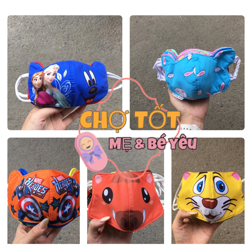 Khẩu Trang Cho Bé Trai / Bé Gái Hình Dễ Thương_CÓ TAI