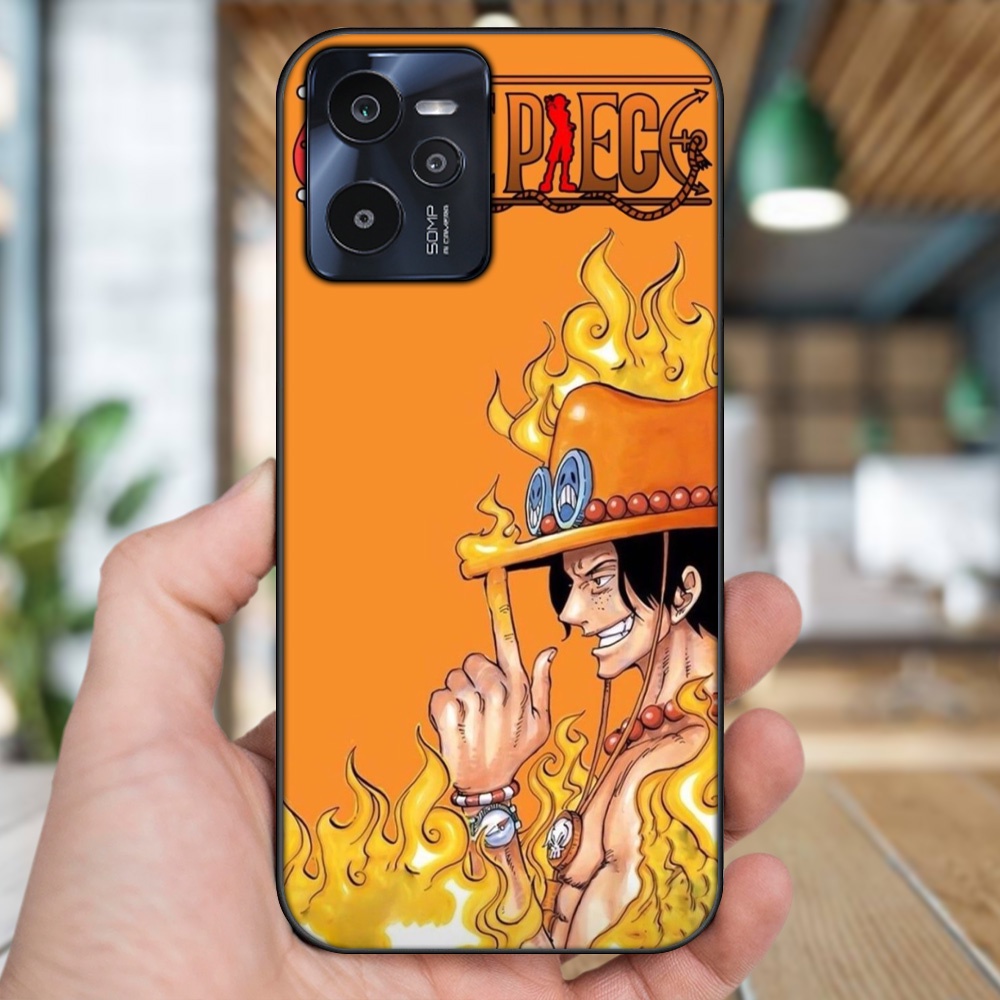 Ốp lưng Realme C35 viền đen in hình Ace One Piece