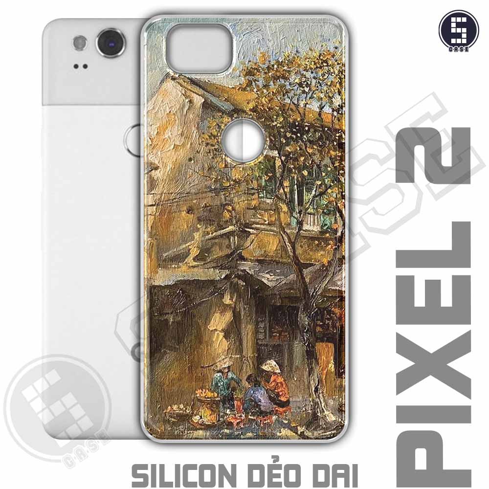 Ốp điện thoại Google Pixel 2 Dẻo Chống Shock Nhiều Mẫu Tuyển Tập 12 Phố Cổ Sơn Dầu A610-CL12