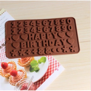 Khuôn silicon socola Happy birthday