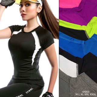 Áo thun nữ tập gym, yoga cổ tròn gymme 01053