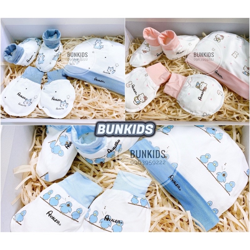 Mũ che thóp sơ sinh Avaler chất liệu sợi tre mềm mát