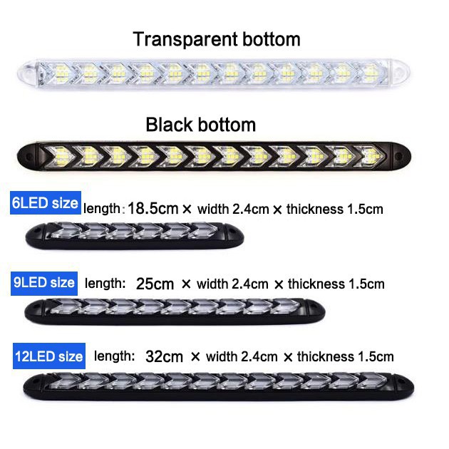 Set dải đèn LED DRL chạy ban ngày nhiều màu sắc dành cho xe hơi