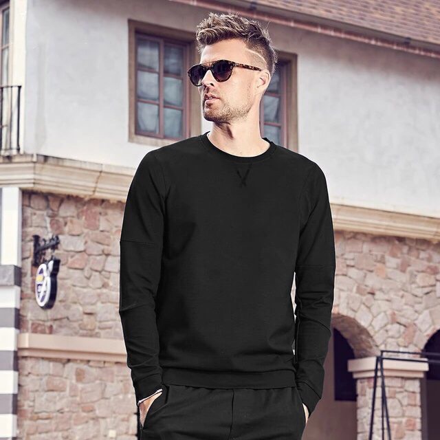 Áo Nỉ Dài Tay Nam Pelle Dáng Sweater Cổ Tròn 4 Màu Phong Cách Thời Trang Chất Liệu Nỉ Da Cá Kiểu Dáng Trẻ Trung | BigBuy360 - bigbuy360.vn