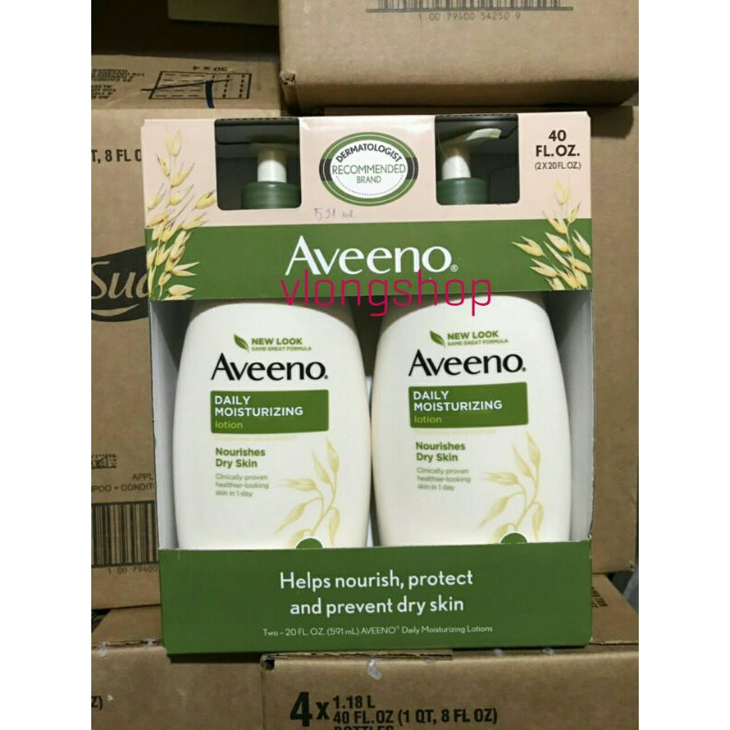 Sữa dưỡng thể Aveeno Daily Moisturizing Lotion Nourishes Dry Skin Fragrance Free (591ml)