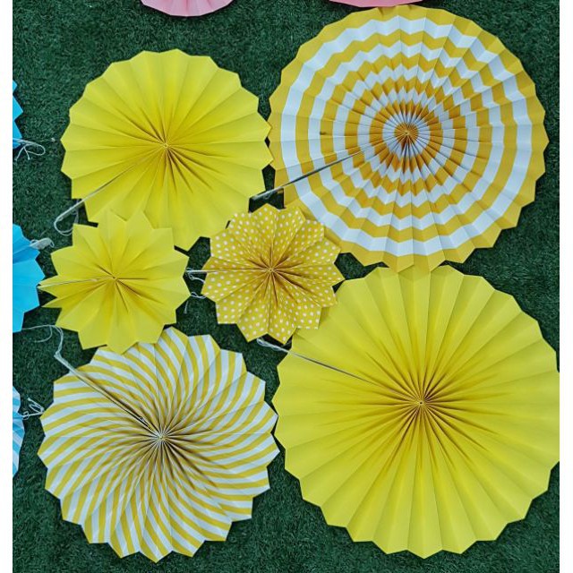 Quạt Giấy Trang Trí Bộ 6 Chiếc #TrangTriSinhNhat