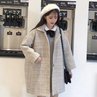 (ORDER) Áo khoác dạ nữ xinh kẻ