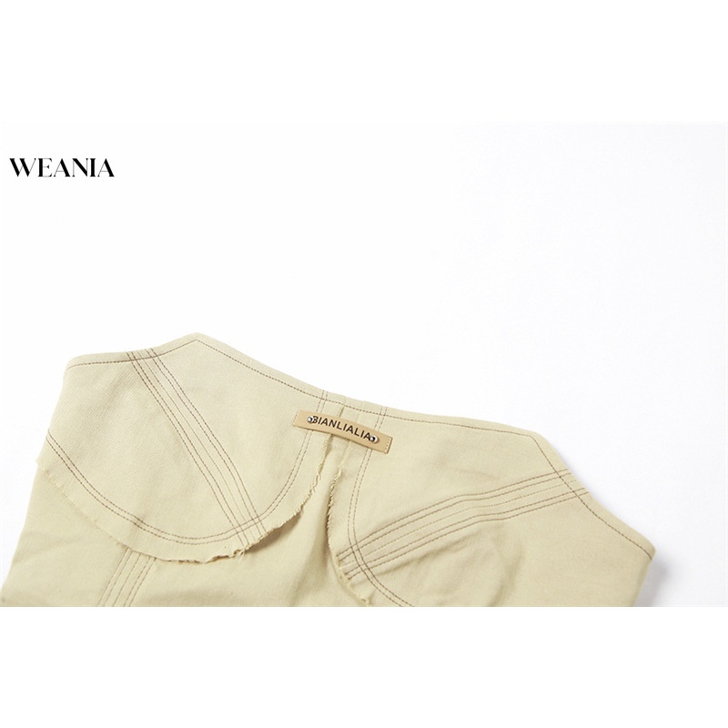 Áo Ống Phối Khóa Cài Thiết Kế Quyến Rũ Dành Cho Nữ