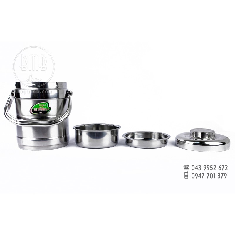 Hộp cơm giữ nhiệt 3 ngăn inox