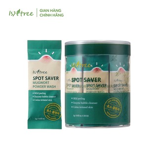 Bột rửa mặt chiết xuất ngải cứu ISNTREE SPOT SAVER MUGWORT POWDER WASH 1g x 25 gói