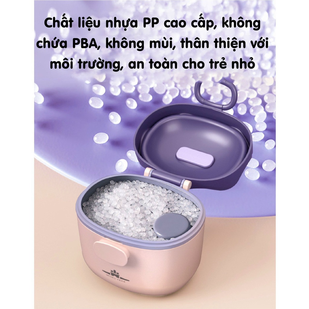 [Chính hãng UMOO]. Hộp đựng sữa bột, đồ khô hình vương miện cao cấp ( có thể tiệt trùng)