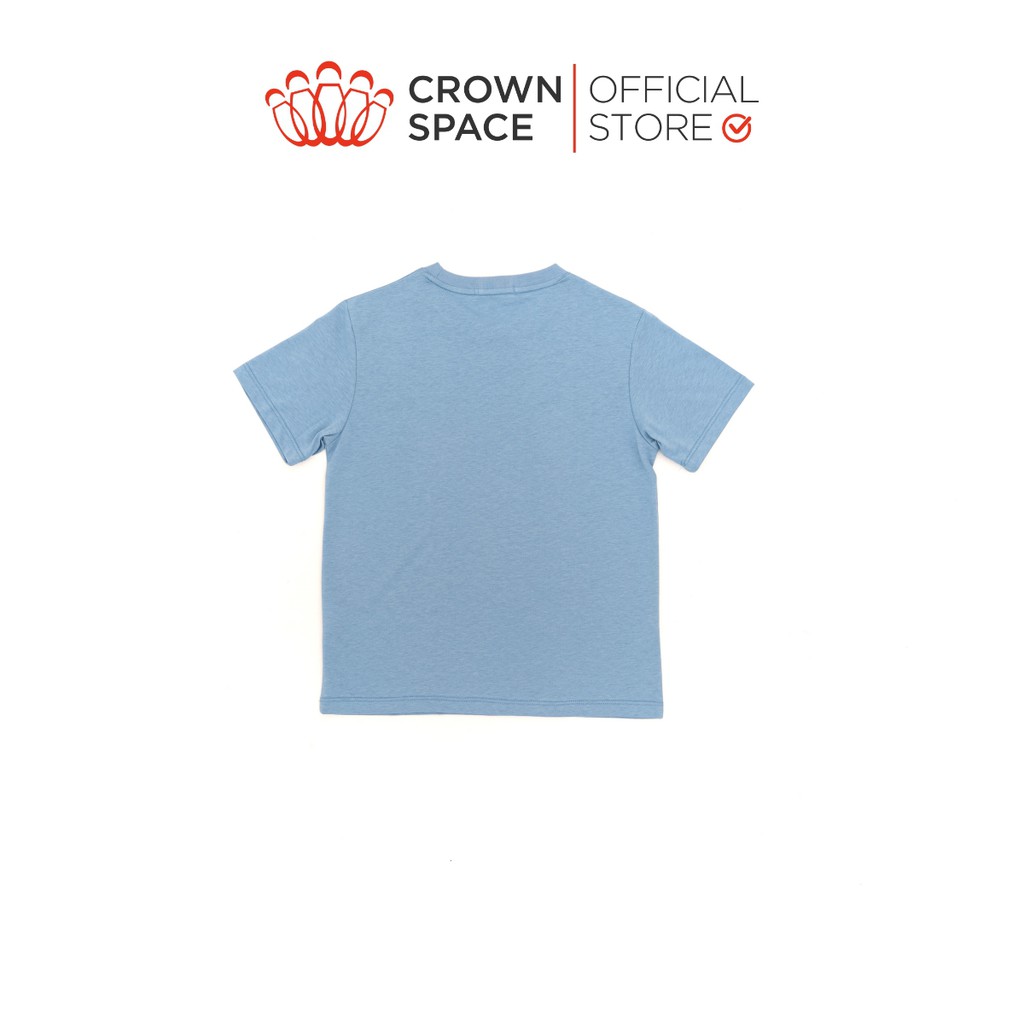 Áo Phông Hoa Cúc Xanh Pastel Cho Bé Trai Crown Kids Fashion TShirt Vải Cotton Thoáng Mát Từ Size 8-13 CKGS2110913.BL