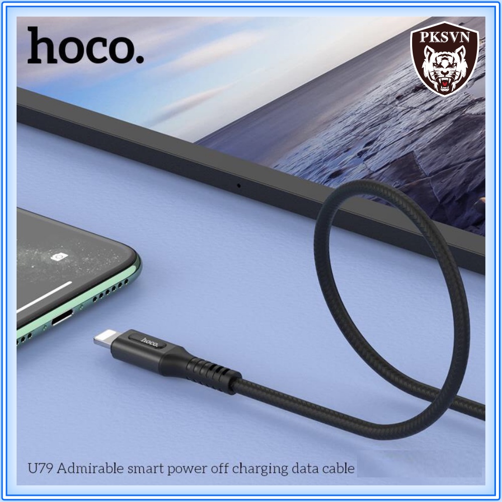 Cáp Sạc Tự Ngắt Thông Minh Hoco DU05/U35/U79 Chính Hãng - Dây Sạc Nhanh Tự Ngắt dây dù sạc 12w cho 13 Pro Max trở xuống