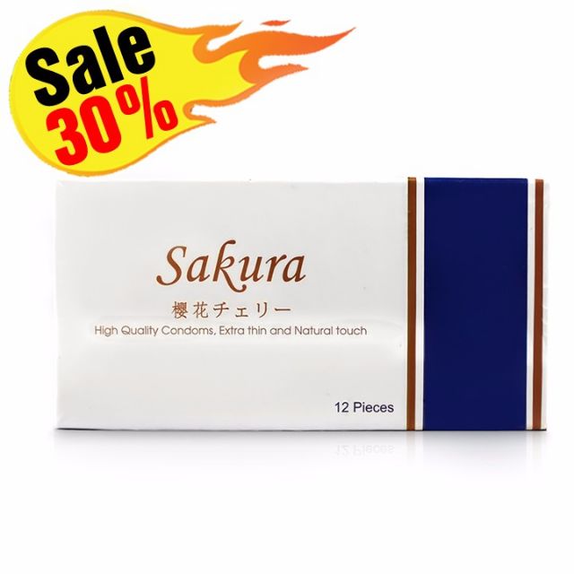 Bao cao su Sakura Nhật siêu mỏng (hộp 12 cái)