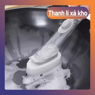 Bàn Chải Cọ Rửa Chén Bát Cọ Rửa Xoong Nồi Đa Năng Kèm Bình Xịt Và 1 Đầu Mút Tiện Lợi