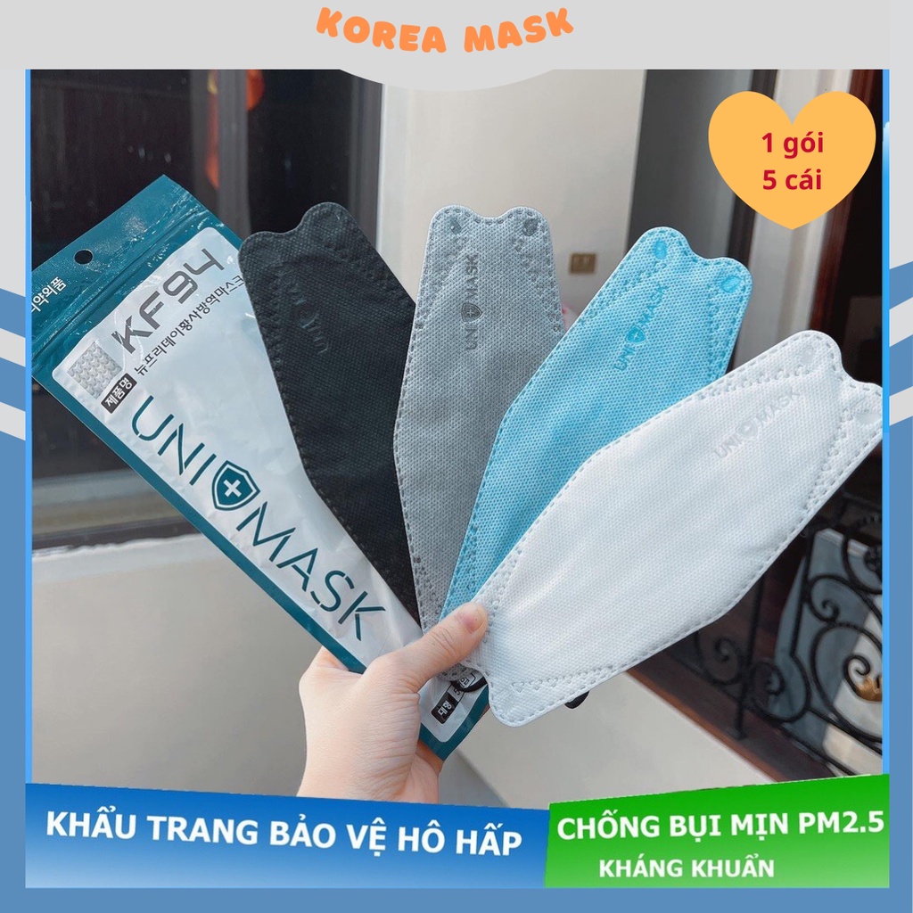 Sỉ Thùng 300 Chiếc Khẩu trang 4 Lớp KF94 UNI MASK Chống Bụi Mịn Và Kháng Khuẩn Hàng Cao Cấp