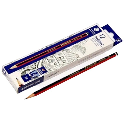 Bút chì Đức sọc đỏ đen Staedtler 2B hàng chính hãng 100% - 12 chiếc/ hộp