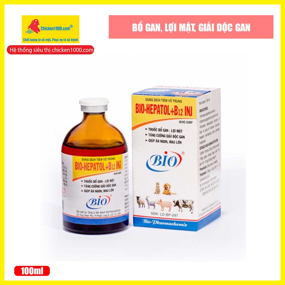 Thú Y Hepatol + B12 Giải Độc Gan Thận Chó, Mèo, Dê, Heo