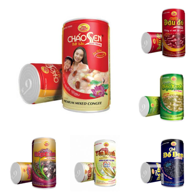 Cháo Minh Trung / Cháo sen bát bảo, cháo đậu đỏ, đậu xanh, yến mạch, nếp cẩm, chè đỗ đen