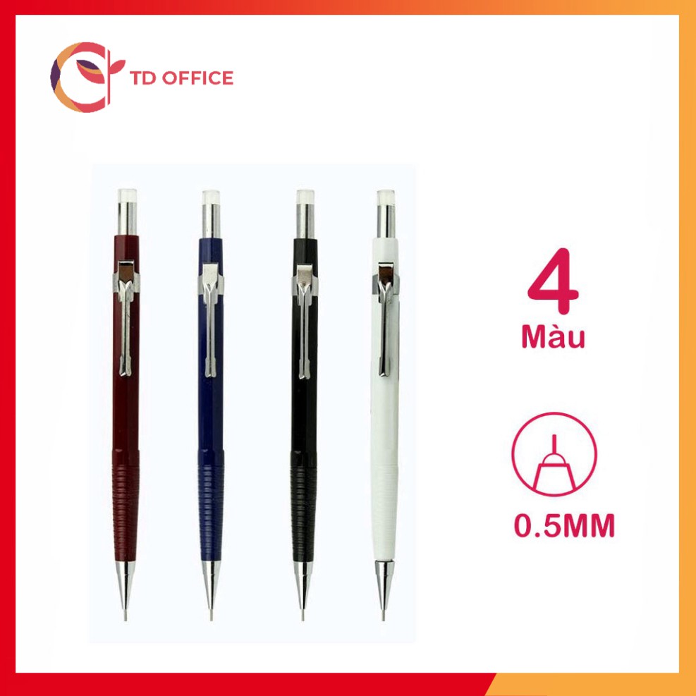 Bút chì bấm ngòi 0.5mm đủ màu sắc Xanh/Đỏ/Trắng/Đen, Bút Chì Kim Tiện Dụng - 1 chiếc - TZ402114HN