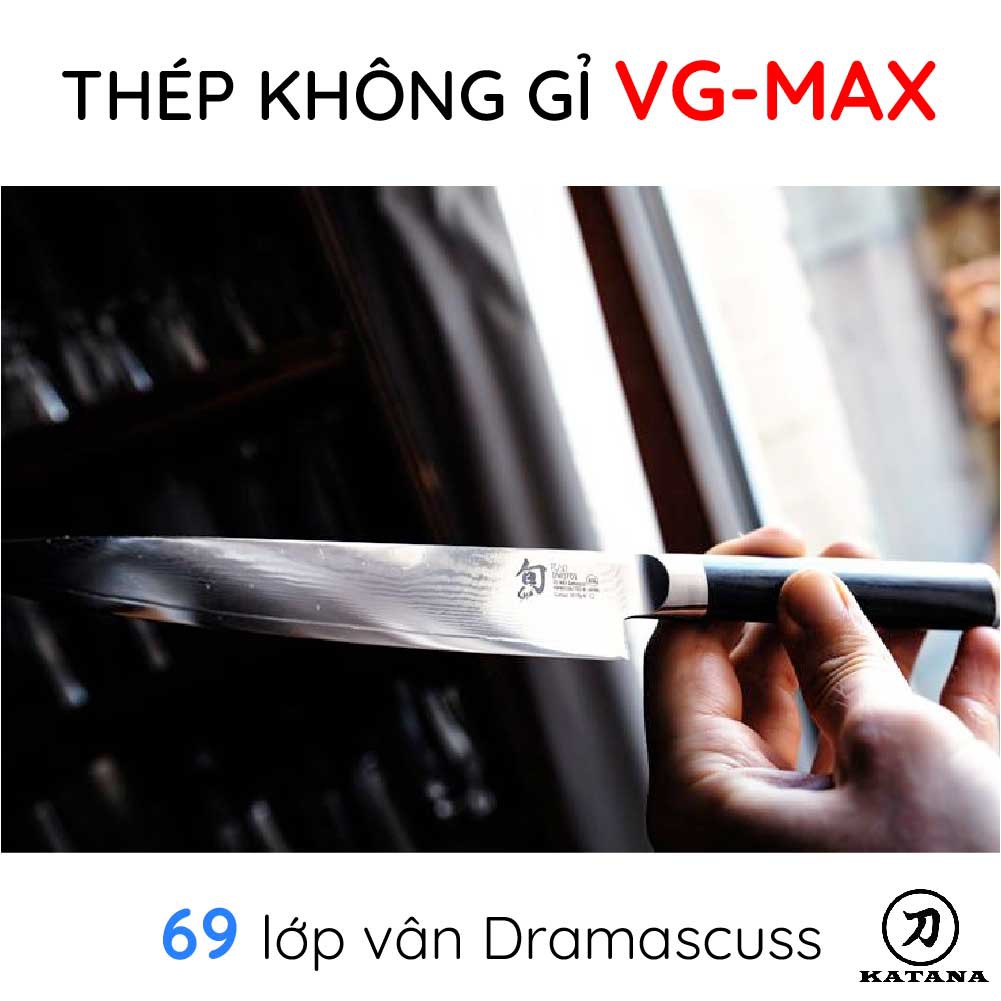 Dao bếp Nhật cao cấp KAI Shun Classic Ultility thép Damascus 69 lớp DM0701