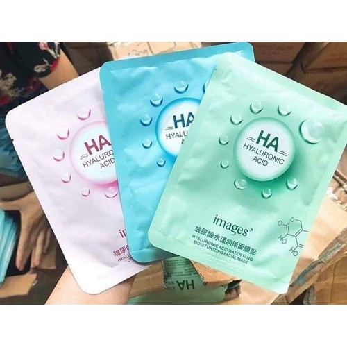 Mặt nạ giấy dưỡng trắng da mụn cấp ẩm thải độc HA Images Bioaqua HAI3. | BigBuy360 - bigbuy360.vn