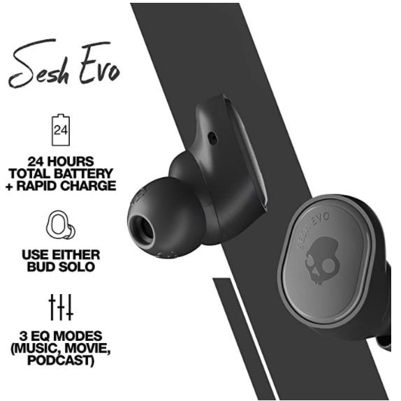 Tai nghe nhét tai bluetooth Skullcandy Sesh Evo True Wireless - Hàng Chính Hãng