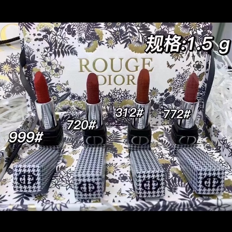 Set 4 Son Môi Dior 520 Màu Nhung 999 1.5g*4