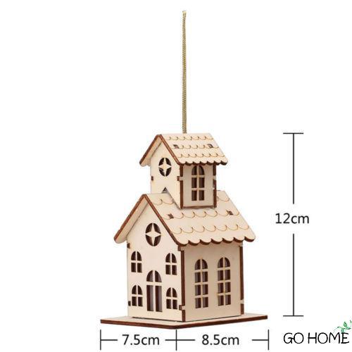 Nhà Gỗ Mini Trang Trí Cây Thông Noel