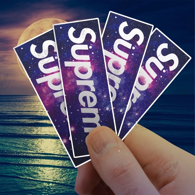 Bộ 25 sticker logo SUPREME chống nước dán điện thoại, laptop, xe đạp, nón bảo hiểm NT 29