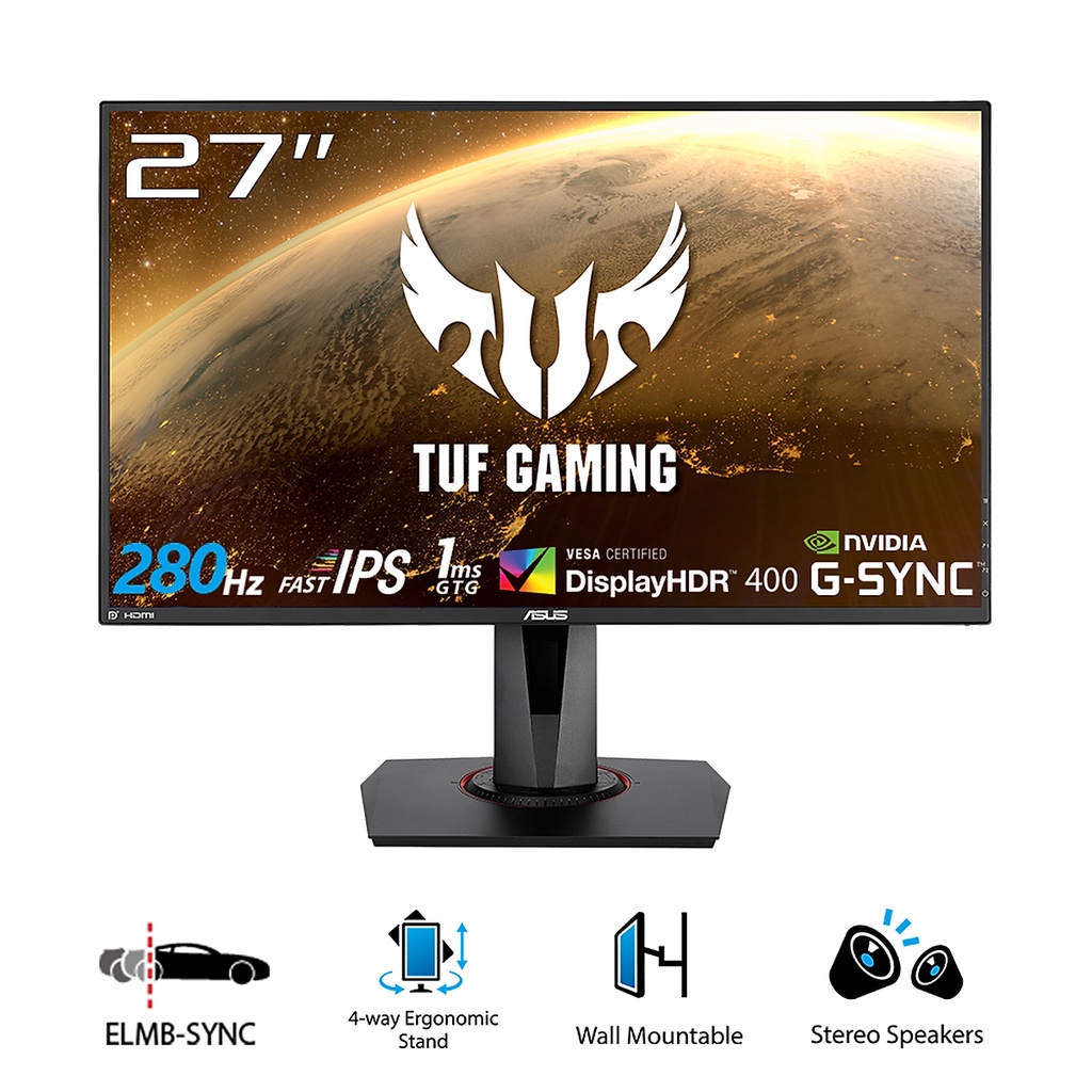 Màn Hình ASUS TUF GAMING VG279QM 27 inch Full HD - Hàng Chính Hãng