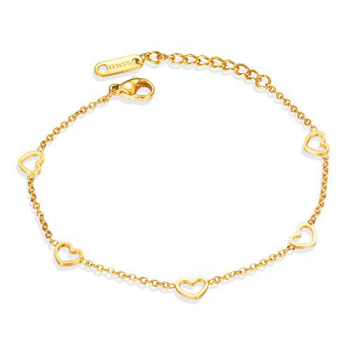 Lắc Tay Nữ Trái Tim Titan Ko Đen TT 2955