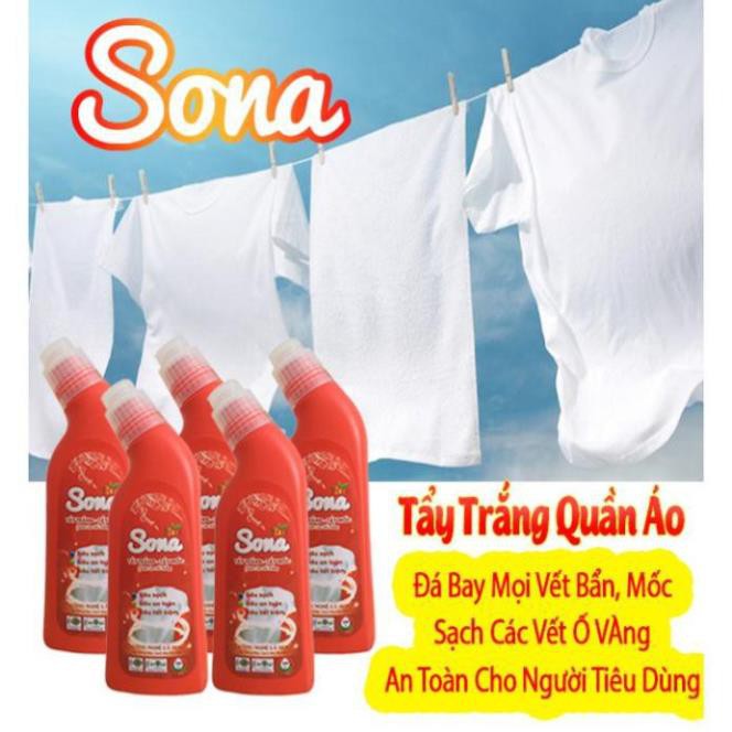 Tẩy Trắng quần áo - Tẩy Mốc SoNa 280ml dùng cho quần áo [ CHÍNH HÃNG ]