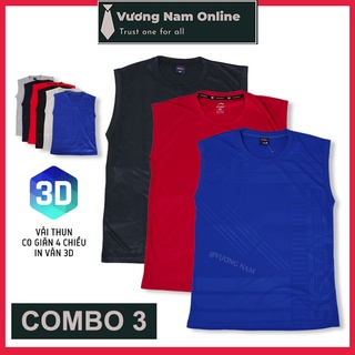 Áo tanktop ba lỗ nam 3 CÁI sát nách thể thao trơn vải xuất dư nhiều loại VN70E
