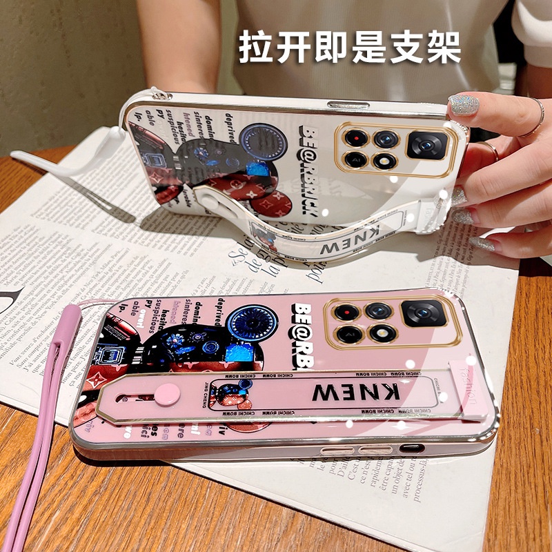 Ốp Lưng Có Dây Đeo Cổ Tay Cho Xiaomi Redmi 9 9A Note 7 8 9 10 11 Pro POCO F3