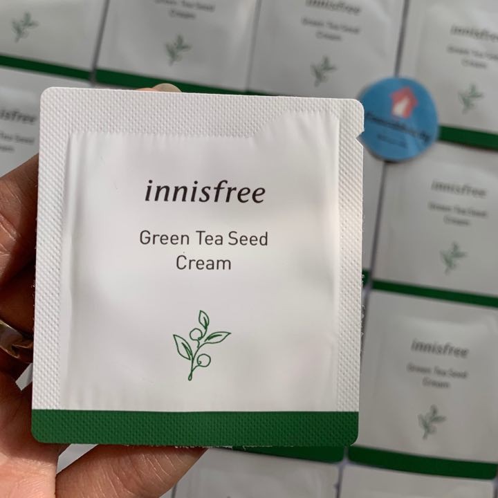 (20 gói 1ml + Tặng kèm hủ chiết kem) Kem Dưỡng Mini Innisfree Green Tea Seed Cream