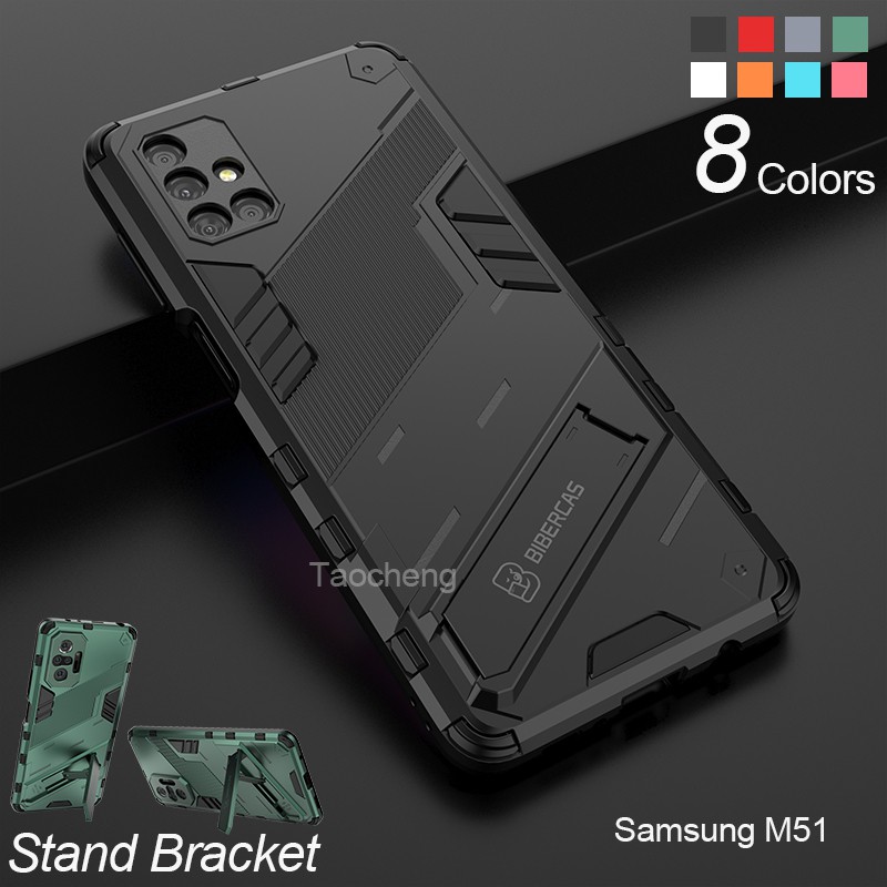 Samsung Galaxy M51 M 51 Phone Case Hard Fashion Armor Shockproof Casing Soft Stand Holder Bracket Back Cover Camera Protection