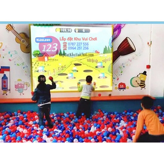 Máy Game Tương Tác Ném Bóng Khu Vui Chơi