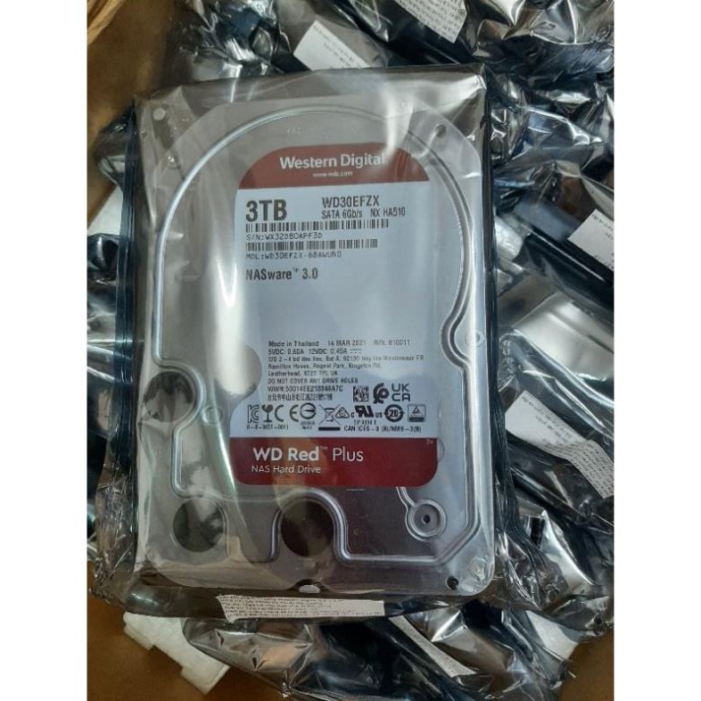 Ổ Cứng HDD 3TB 4TB NAS Western Digital Red™ PLUS128MB 5400RPM 3.5inch SATA3 ( WD30EFZX ) Bảo hành 36 tháng