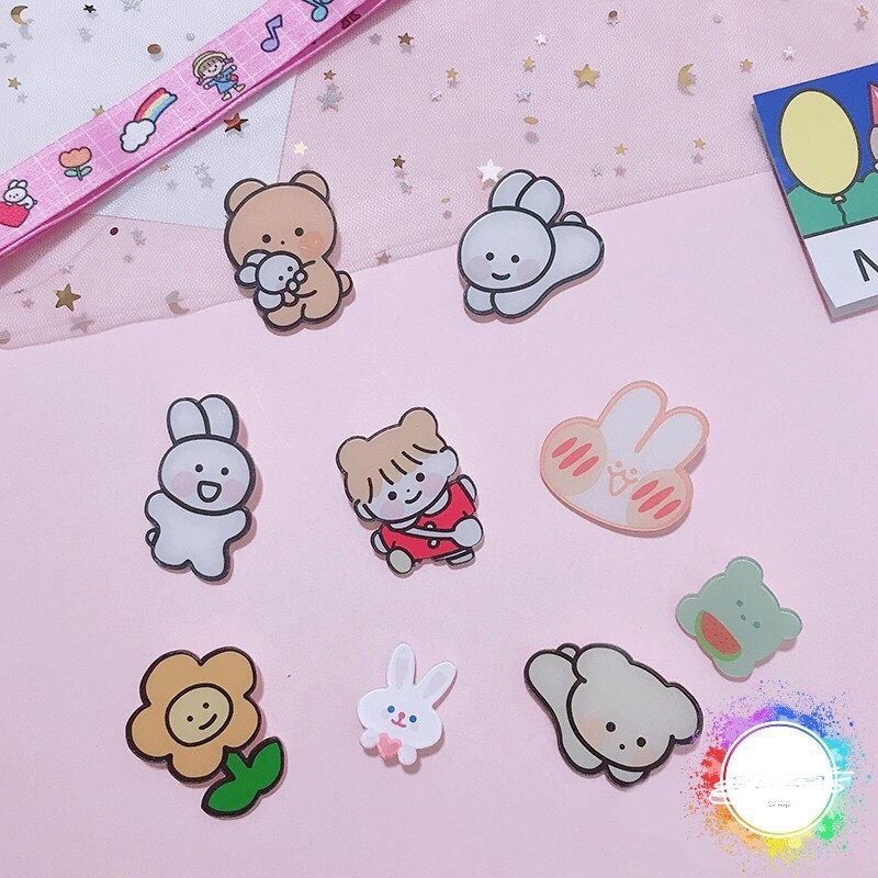 Sticker gắn balo túi xách siêu xinh siêu cute